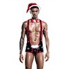 Weihnachtsmann Erwachsene Herrn Cosplay Kostüme Austattungen Für Polyester Maskerade Gymnastikanzug / Einteiler Kragen Hut