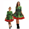 Weihnachtsmann Kleid Mama und ich Kinder Urlaubskleid Weihnachten Weihnachten Polyester Kleid