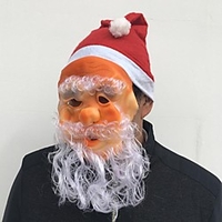 weihnachtsmann perücke weihnachten perücke weihnachtsmann maske lockiger weißer bart alter mann maskenhut dreiteiliges set weihnachtsgeschenke mit perücke Lightinthebox
