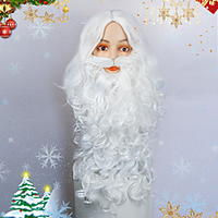 weihnachtsmann perücke weihnachten perücke weihnachtsmann perücke zweiteiliger bart halloween cosplsy requisiten perücke und bart Lightinthebox