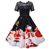 Weihnachtsmann Weihnachtskleid Damen Erwachsene Freizeit Weihnachten Weihnachten Polyester Kleid