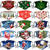Weihnachtsmaske drucken erwachsene Kinder Maske Baumwolle waschbar Cartoon Muster Stoffmaske