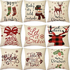 weihnachtsparty doppelseitige kissenbezug 9pc weiche dekorative quadratische kissenbezug kissenbezug kissenbezug für schlafzimmer wohnzimmer hochwertige maschinenwaschbare innenkissen für sofa couch Lightinthebox