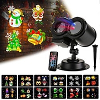 Weihnachtsprojektor Lichter mit 12 Folien Muster führte Disco Licht Nacht Landschaft Beleuchtung Outdoor-Party wasserdichte Lichter Garten Landschaft Lampe Urlaub Geburtstag Hochzeit Party Weihnachten