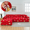 Weihnachtsrot Sofabezug 1-teiliger Couchbezug passend für 1-4 Sitzer L-Form Couch weicher Stretchbezug Elasthan-Jacquard-Stoff einfach zu installieren (1 kostenloser Kissenbezug) Lightinthebox