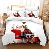 Weihnachtsserie 3-teiliges Bettbezug-Set Hotelbettwäsche-Sets Bettbezug mit weicher,  leichter Mikrofaser für die Weihnachtsdekoration (inklusive 1 Bettbezug und 1 oder 2 Kissenbezügen)