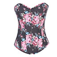 Weikeduo Frauen-Europa-Art-reizvolles Korsett (Schwarz)