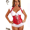 Weikeduo Frauen-Europa-Art-reizvolles Korsett (Schwarz)
