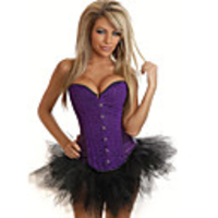 Weikeduo Frauen-Europa-Art-reizvolles Korsett (Schwarz)