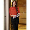 Weila Frauen High Neck Thin Bluse 10084