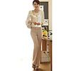 Weila Frauen Komfortables Langarm-Chiffon-Bluse 10029