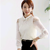 Weila Frauen Langarm-Chiffon-Bluse