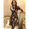 Weila Frauen Mantel Langarm Kleid 10044