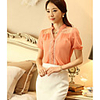 Weila Frauen Sexy Kurzarm-Chiffon-Bluse