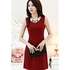 Weila Frauen Solid Color Ärmelloses Kleid 10075