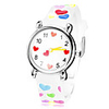 Weili Environmental Bunte Herz-Muster-Quarz-Armbanduhr