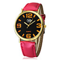 Weili Modern Art Neutrum Digitale Lederband Armbanduhr