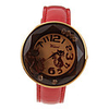 Weili Modische PU-Gurt-Quarz-Armbanduhr