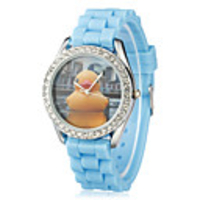Weili Vintage Nette Rubber Duck Silikon-Uhrenarmband Armbanduhr