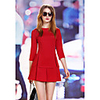 Weiman Big Size Fashion Schlank Sichern Kleid (rot)