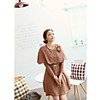 Weiman Elegante Cape Feather Blume im Knopfloch Two-Piece-Kleid