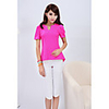Weiman Kurzarm-Chiffon,  die Hemd (Fuchsia)