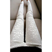Weiman Lace Schlank Fahsion Bleistift-Hosen (weiß)