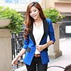 Weiman Langarm-Slim Color Stitching Blazer (dunkelblau)