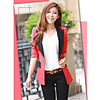 Weiman Langarm-Slim Color Stitching Blazer (Orange)