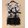 Weiman Organza-Kleid Two-Piece Ein Set (schwarz)