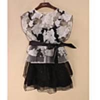 Weiman Organza-Kleid Two-Piece Ein Set (schwarz)