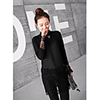 Weiman Organza-Revers-Spitze-reizvolle Chiffon-Shirt (schwarz)