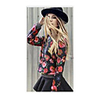 Weiman Printed Fleece Pullover und Rock Two-Piece Ein Set