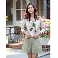 Weiman Schlank Langarm-Blazer (Khaki)
