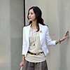 Weiman Schlank Langarm-Blazer (weiß)