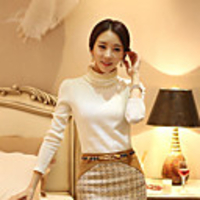 Weiman Schlank Strick Backing Shirt (weiß)
