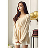 Weiman Strick Stitching Chiffon gefälschte Zwei-Stück-Kleid (Almond)