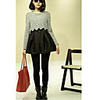 Weiman Wool Langarm-Puff-Rock-Zweiteiler Ein Set
