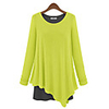 Weimeijia Asymmetrische Fake-Two-Piece Lose Langarm Kleid