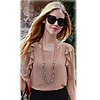 WeiMeiJia Damenmode 1/2 Hülsen-Chiffon-Shirt (Screen Color)