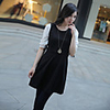 WeiMeiJia Damenmode Kontrast Farbe Splice Puff Kleid (Screen Color)