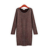 WeiMeiJia Damenmode Runde Kragen,  figurbetontes Kleid Tweed (Screen Color)