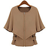 WeiMeiJia Damenmode Schal Stil 1/2 Sleeve Coat (Camel)