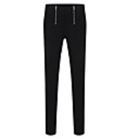 WeiMeiJia Damenmode Schlank Zipper dünne Hosen (Schwarz)