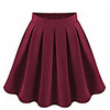 WeiMeiJia Damenmode Solid Color Tweed-Rock (Wein)