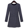 WeiMeiJia Damenmode Stripes dünne Taillen-Kleid (Screen Color)