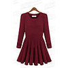 Weimeijia Dickes Strick Kleid grundiert