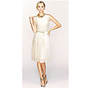 WeiMeiJia Frauen Einfache Lässige ärmellos Taille Solid Color Kleid (Creme,  Dunkelblau)