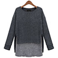 WeiMeiJia Frauen lange Abschnitt Flase Zweiteiler Bottom Tops (dunkelgrau)