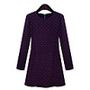 Weimeijia Muster geformt Taille Kleid prüfen (Red)